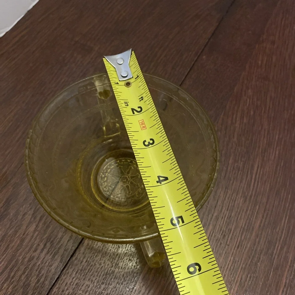 Federal Glass Company Patrician Spoke Yellow Depression Glass‎ Cream Soup Bowl